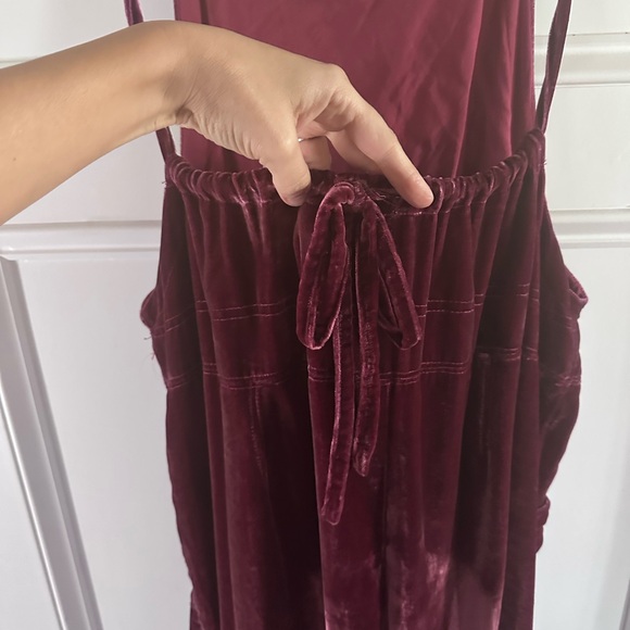 Velvet Burgundy Jumpsuit - Picture 10 of 12